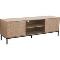 Oviala Rechteckiger TV-Schrank mit 2 Türen L160 cm helles Holz - Ketry