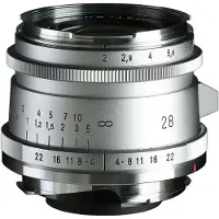 Voigtländer Eigenschaften des Ultron 28 mm, ƒ/2,0 Typ II VM Asphärisch Silber (Leica M-Mount)