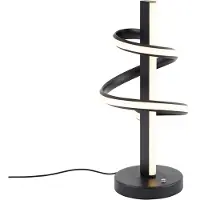 QAZQA Design Tischleuchte Schwarz inkl LED, Dimmbar mit 3 Stufen Schalter Rolla