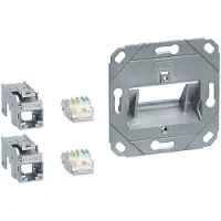 Hager Anschluss Modul GMKSRJ45C6A2 2x RJ45 Cat