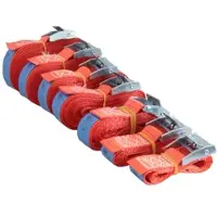 Hedef 25x 6m Spanngurt mit 250 daN 25er Set Befestigungsriemen Zurrgurt