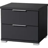 Pol-Power Beimöbel Nachtkommode 2 Schubkästen Holzwerkstoff Dekorfolie 46x43x42 cm