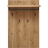 Wohn-Concept Persiko Garderobenpaneel Wildeiche Massivholz/Metall Old Artisan/Anthrazit