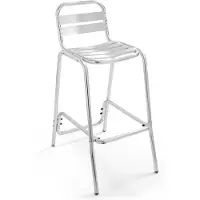Oviala Business Hochstuhl aus grauem Aluminium