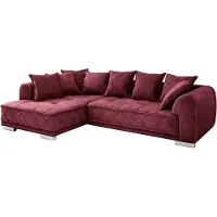 ED-Lifestyle Polstermöbel ED Lifestyle Sentina 2S OTM Sofa 2-teilig Holzwerkstoff/Nosag Burgund