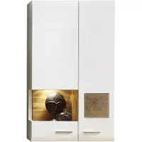 Innostyle Fun Plus Hängevitrine inkl. LED-Beleuchtung Holzwerkstoff Weiß/Braun