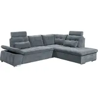 ED-Lifestyle Polstermöbel ED Lifestyle Nalo 2F Rec Sofa 2-teilig Holzwerkstoff/Nosag Anthrazit