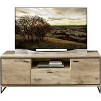 Wohn-Concept Ruben TV-Board/Lowboard Holzwerkstoff/Metall Viking Oak/Schwarz