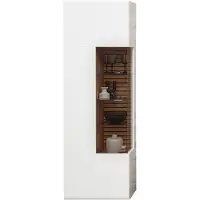 Wohn-Concept Fresno Vitrine links/rechts Holzwerkstoff Weiß matt/Eiche Artisan