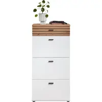 Wohn-Concept Fresno Schuhschrank Holzwerkstoff Weiß matt/Eiche Artisan