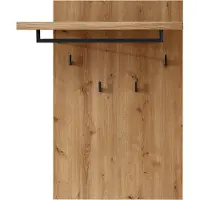 Wohn-Concept Persiko Garderobenpaneel Wildeiche Massivholz/Metall Old Artisan/Anthrazit