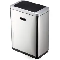 Durable Sensor Abfalleimer NO TOUCH Duo 2x20L, 342423 silber