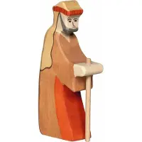 Holztiger Hirte mit Stab 2