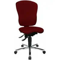 Topstar Profi Bürostuhl SITNESS Ergonomischer Schreibtischstuhl ohne Armlehnen Stoff Bordeaux Drehstuhl für Büro, Zuhause
