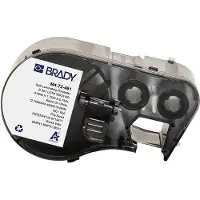 Brady M4-72-461, Polyester, Schwarz auf weiss/Transparent, 12.70 x 19.05(44.45) mm, selbstlaminiere