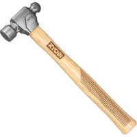 Ryobi Kugelhammer Hickory-Holzstiel 500g Hammer Werkzeug Blechhammer