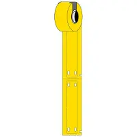 Brady M6-15x75-7643-YL, Trägerlose Kabelanhänger, Gelb, matt, 15.00 x 75.00 mm, nicht klebend (50