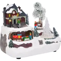 vidaXL Weihnachtlicher Tisch Mehrfarbig 23,5 x 16 x 18,5 cm Harz