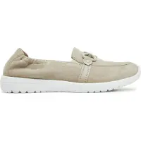 Caprice Damen Slipper Zierspange Wechselfußbett Leder 9-24708-42, Größe:39 EU, Farbe:Grau