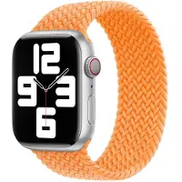 Apple Geflochtenes Solo Loop für Watch | 44/45/46/49 mm - Größe 9 - Bright Orange