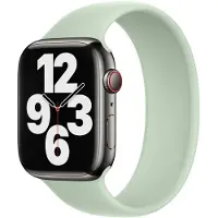 Apple Silikon Solo Loop für Watch | 38/40/41/42 mm - Größe 1 - Mineral Green