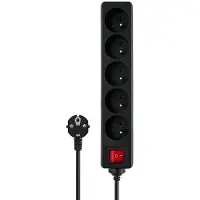Savio LZ-03 Steckdosenleiste, 5 Steckdosen, 5 m