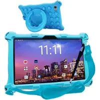 AngelTech Kindertablet XL PRO II - Android 16 - 6+8 GB RAM - 128GB - Octa-Core-Prozessor - Schnelles 10" Kindertablet -Elterliche Kontrolle - Blau