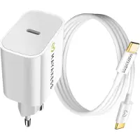 Avizar Mayaxess, 20W Ladegerät für Google Pixel 10 mit 1m USB-C Kabel, Weiß