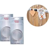 Connex Selbstklebendes Metallklebeband 2 Stück - 1 Meter x 35 Millimeter - Stark und haltbar Silber