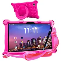 AngelTech Kindertablet XL PRO II - Android 16 - 6+8 GB RAM - 128GB - Octa-Core-Prozessor - Schnelles 10" Kindertablet -Elterliche Kontrolle - Rosa