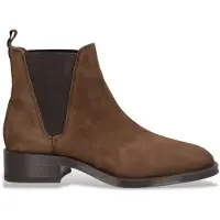 Alpe für Damen. 234911 Braune Couture Lederstiefeletten (38), 1 bis 3 cm, Keine, Lässig