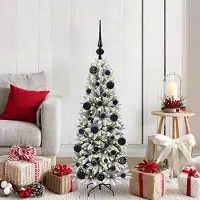 vidaXL Künstlicher Weihnachtsbaum mit 150 LEDs Weiß 53 x 53 x 120 cm 3396022