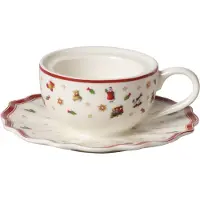 Villeroy & Boch Weihnachtsfigur "Teelichthalter Kaffeetasse Toy's Deligth Decoration ø 9,8 cm bunt", bunt, Dekofiguren, Weihnachtsfigur