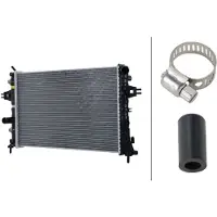 Hella 8MK 366 302-501 Kühler Wasserkühler Motorkühler für OPEL Astra G CC (T98) Zafira A (T98) Astra G Caravan (T98) ASTRA G Cabriolet (F67)