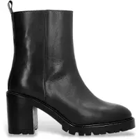Alpe für Damen. 522208 Valley Lederstiefeletten schwarz (39), 3 bis 5 cm, Keine, Lässig
