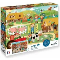 Carletto Deutschland Bauernhof & Stadt 2x24 Teile Puzzle