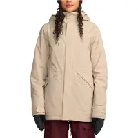 Volcom - Wasserfeste und atmungsaktive Snowboardjacke - Shelter 20K 3D Stretch Jacket W Oatmeal für Damen - Größe S - Beige