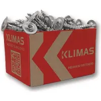 KLIMAS Tellerkopfschraube 8x280 Tellerkopf hell verzinkt TX40