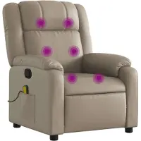vidaXL Massagesessel Cappuccino-Braun Kunstleder