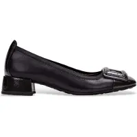 Hispanitas für Damen. HI254318 Schwarze Oporto-Lederschuhe (40), 3 bis 5 cm, Keine, Lässig