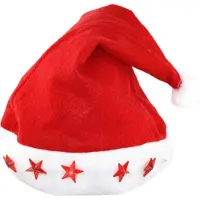 EDM Lichternder Weihnachtsmann-Hut 30x40cm