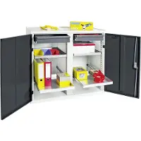 Stumpf Werkzeug- und Materialschrank 3000, RAL 7035/7016, 2 Schubladen, 4 Wannen