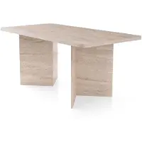 CALICOSY - Esstisch mit rechteckiger Platte und 2 Beinen L180 cm - LOFT