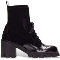 Hispanitas für Damen. HI254281 Zurich Rock Lederstiefeletten schwarz (39), 5 bis 8 cm, Reißverschluss, Lässig