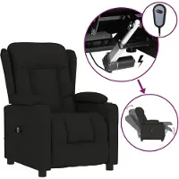 vidaXL Relaxsessel Elektrisch Schwarz Stoff