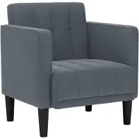 vidaXL Sessel mit Armlehnen Dunkelgrau 53 cm Samt