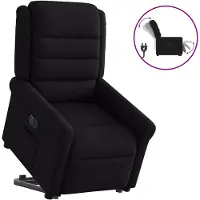 vidaXL Relaxsessel mit Aufstehhilfe Elektrisch Schwarz Stoff