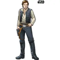 Komar Vliestapete "Selbstklebende Vlies - Star Wars XXL Han Solo - Größe 127 x 196 cm" bedruckt glatt Kinderzimmer