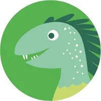 Komar Fototapete "Vlies selbstklebend - Little Dino Velo - Größe 125 x 125 cm" bedruckt glatt Wohnzimmer, Schlafzimmer