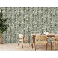 Living Walls Vliestapete "Famous Garden Blätter-Tapete Mustertapete Pflanzen Blattmotiv" matt strukturiert Vliestapete floral für Schlafzimmer Küche Wohnzimmer Blätter Design